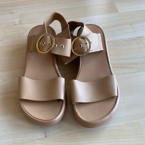 Beek Leather Strap Sandals - Size 11